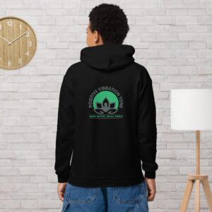 Youth heavy blend hoodie with Positive Vibration logo